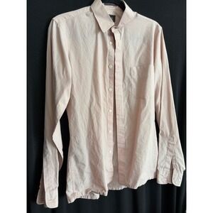 Vintage John Henry Button Down Shirt Casual Light Pink 80s 90s Long Sleeve Mens